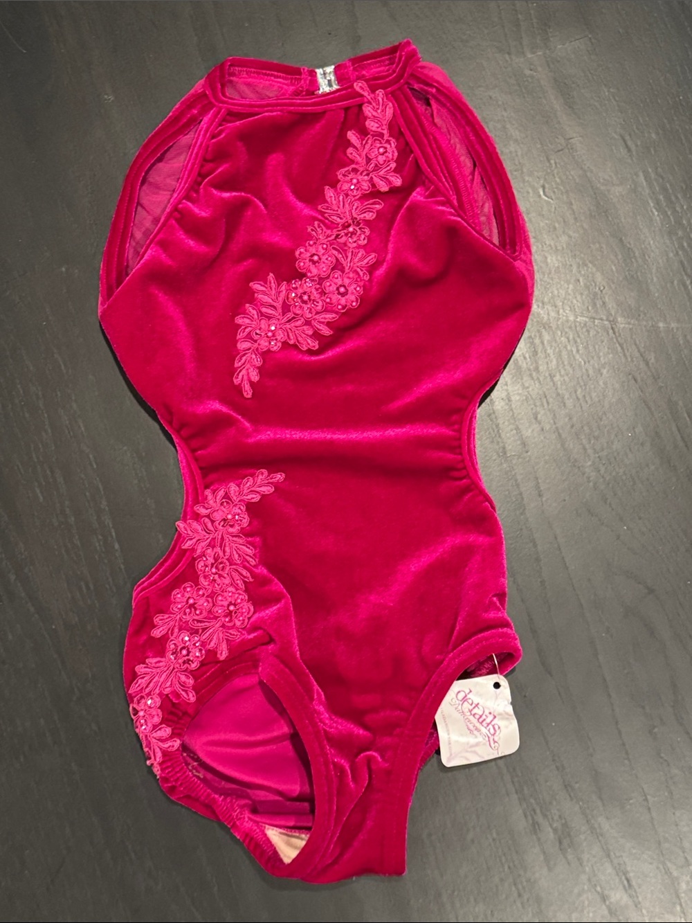 Kids Dance Costume Leotard in Bright Fuchsia